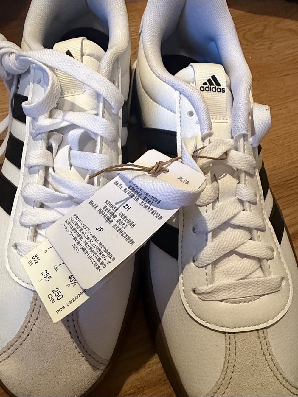 Adidas VL Court 3.0 White Sneakers with Iconic Black 3-Stripes